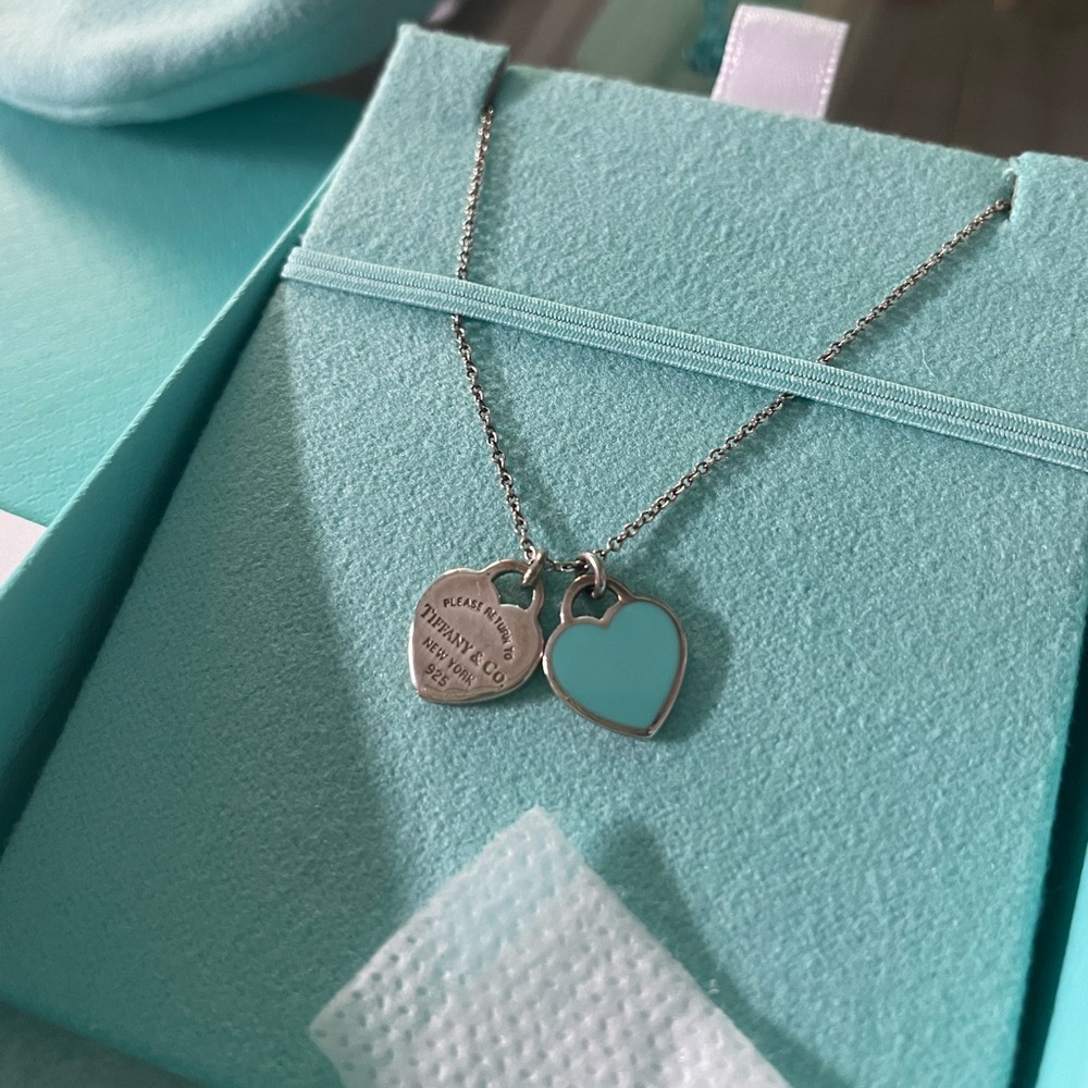 Tiffany&co mini blue heart tags